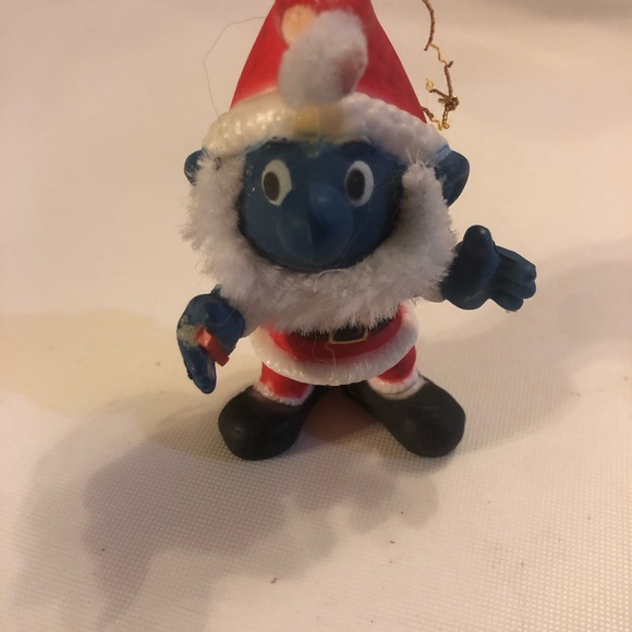 Vintage Smurf ornament Santa Christmas - Picture 7 of 8